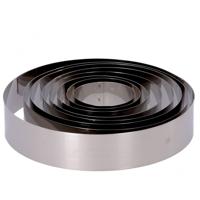 Set van 8 Ringen van roestvrij staal voor koeken. Hoogte: 50 mm.