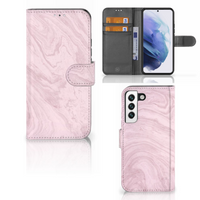 Samsung Galaxy S22 Bookcase Marble Pink - Origineel Cadeau Vriendin - thumbnail