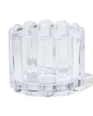 HEMA Glas Voor Geurkaars ⌀12x10cm Ribbel Transparant (transparant)