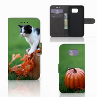 Samsung Galaxy S6 | S6 Duos Telefoonhoesje met Pasjes Kitten - thumbnail