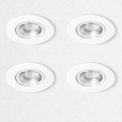 Kosnic Set van 4 Witte Inbouw Ledspot Erta, 6 Watt, Dimbaar, IP65