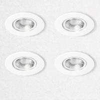 Kosnic Set van 4 Witte Inbouw Ledspot Erta, 6 Watt, Dimbaar, IP65