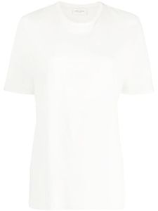 Saint Laurent t-shirt en coton à logo brodé - Blanc