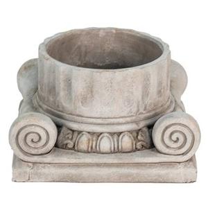 Clayre & Eef Bloempot 24x23x14 cm Grijs Steen Rechthoek Bloempot