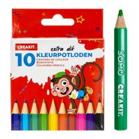Kleurpotloden kort-dik 10/ CREAKIT