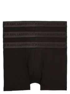 Karl Lagerfeld boxers à logo brodé (lot de trois) - Noir