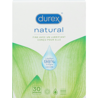 Durex Natural Condooms Met Glijmiddel Op Waterbasis 30 stuks - thumbnail