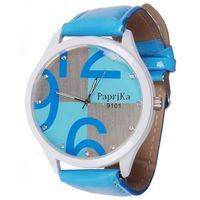 Womage Fashion horloge Big Dial Blue