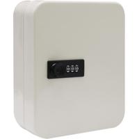 Sleutelkast met combinatieslot, voor 30 sleutels, wit