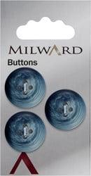 Milward Knoop Gemarmerd Blauw/Wit 20mm (3 stuks)