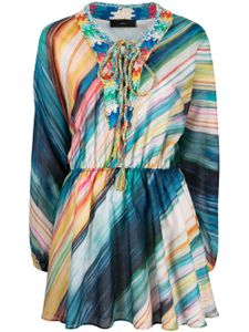 Alanui robe courte à imprimé Daylight Mirage - Bleu