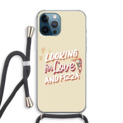 Pizza is the answer: iPhone 12 Pro Transparant Hoesje met koord