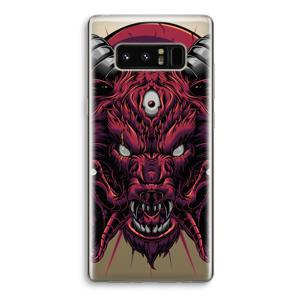 Hell Hound and Serpents: Samsung Galaxy Note 8 Transparant Hoesje