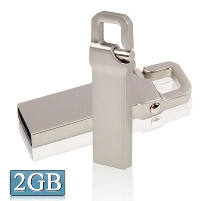 2GB metalen sleutelhangers stijl USB 2.0 Flash schijf