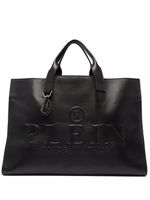 Philipp Plein sac cabas en cuir à logo embossé - Noir - thumbnail