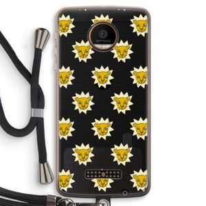 Leeuwenkoppen: Motorola Moto Z Force Transparant Hoesje met koord