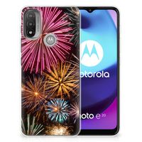 Motorola Moto E20 | E40 Silicone Back Cover Vuurwerk - thumbnail