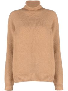 A.P.C. pull en laine mélangée à col montant - Marron