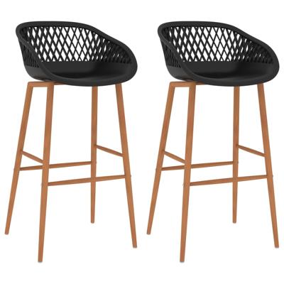 Barstoelen 2 st zwart