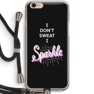 Sparkle quote: iPhone 6 / 6S Transparant Hoesje met koord