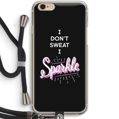 Sparkle quote: iPhone 6 / 6S Transparant Hoesje met koord