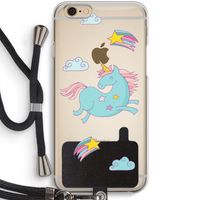 Vliegende eenhoorn: iPhone 6 / 6S Transparant Hoesje met koord