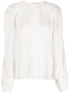 Forte Forte blouse en coton mélangé à fronces - Blanc