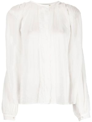 Forte Forte blouse en coton mélangé à fronces - Blanc