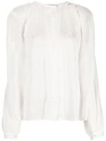 Forte Forte blouse en coton mélangé à fronces - Blanc