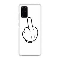 Middle finger white: Volledig geprint Samsung Galaxy S20 Plus Hoesje