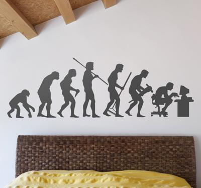 Sticker Evolutie van de mens