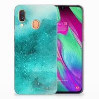 Hoesje maken Samsung Galaxy A40 Painting Blue - thumbnail