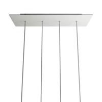 Plafondkap wit vierkant XXL 4 gaten 67 cm