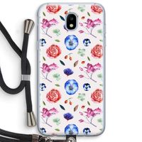 Bloemetjes: Samsung Galaxy J5 (2017) Transparant Hoesje met koord