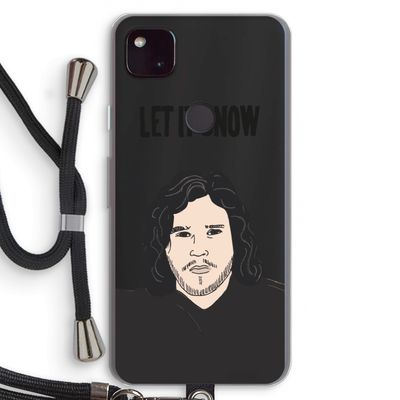 Let It Snow: Pixel 4a 5G Transparant Hoesje met koord