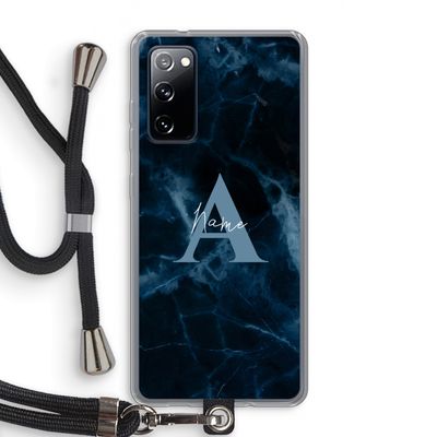 Midnight Marble: Samsung Galaxy S20 FE / S20 FE 5G Transparant Hoesje met koord