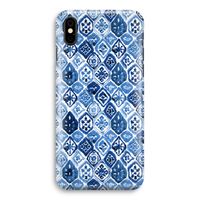 Blauw motief: iPhone Xs Volledig Geprint Hoesje