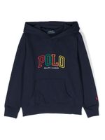 POLO RALPH LAUREN KIDS hoodie à logo brodé - Bleu - thumbnail