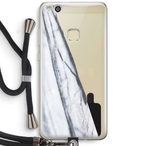 Gestreepte marmer: Huawei Ascend P10 Lite Transparant Hoesje met koord