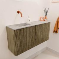 Toiletmeubel Mondiaz Joya Dlux | 91.6 cm | Meubelkleur Dusk | Faye wastafel Glace Wasbak Links | Zonder kraangat(en)