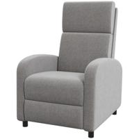 HOMCOM Relaxstoel TV-stoel, uitklapbare voetensteun, kantelbaar tot 160Â°, 64 x 86 x 102 cm, Grijs - thumbnail