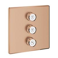 Opbouwdeel GROHE Smartcontrol Volume (3X), Vierkant Warm Sunset Geborsteld