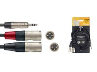 Stagg NYC3-MPS2XMR Y-kabel Deluxe 3,5mm jack M naar XLR M 3m - thumbnail