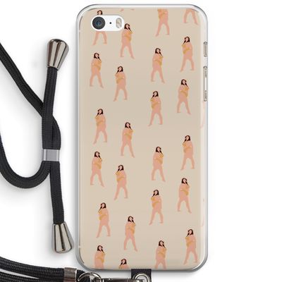 You're so golden: iPhone 5 / 5S / SE Transparant Hoesje met koord