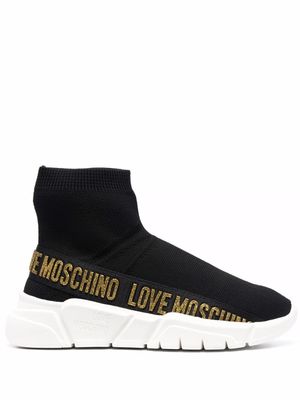 Love Moschino baskets W. à logo embossé - Noir