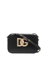 Dolce & Gabbana sac à bandoulière à plaque logo DG - Noir - thumbnail