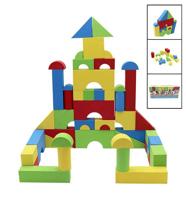 SET 50 FOAM BUILDING BLOCKS WITH GEOMETRIC SHAPES