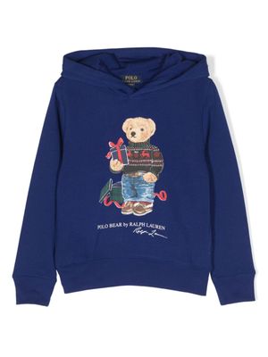 Ralph Lauren Kids hoodie en polaire à logo - Bleu
