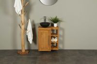 Toiletmeubel Hout Kerinci 60 cm Hangend Deur Links Massief Teakhout