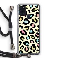 Leopard pattern: Samsung Galaxy A21s Transparant Hoesje met koord